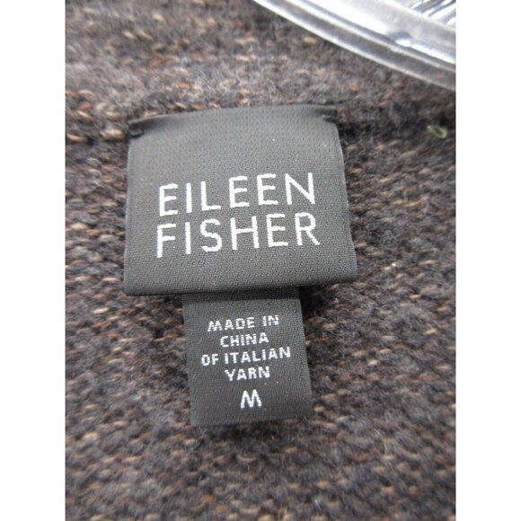 Eileen Fisher Sweater Medium Merino Wool Cardigan Tunic One Button - Picture 8 of 10